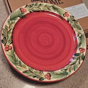 Southern Living At Home Red Decorative Plate